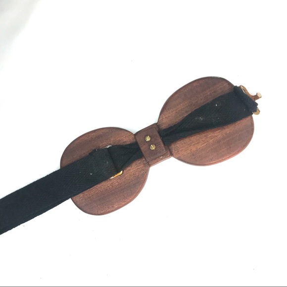 Wood Bow Tie Handmade - Gorgeous Mahogany Adjustable strap beeswax seal - Picture 2 of 11